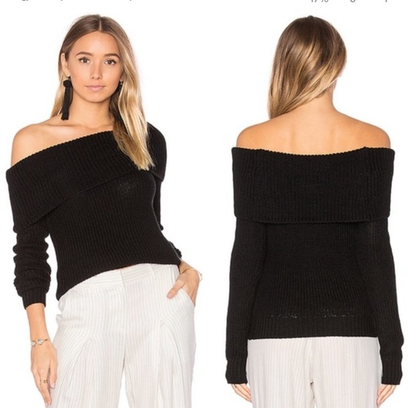 Lovers + Friends Sweaters - Lovers + Friends black off shoulder sweater